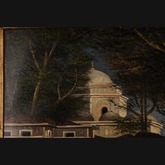 20th Century Living Oil Painting Café in Adalia in Asian Turkey