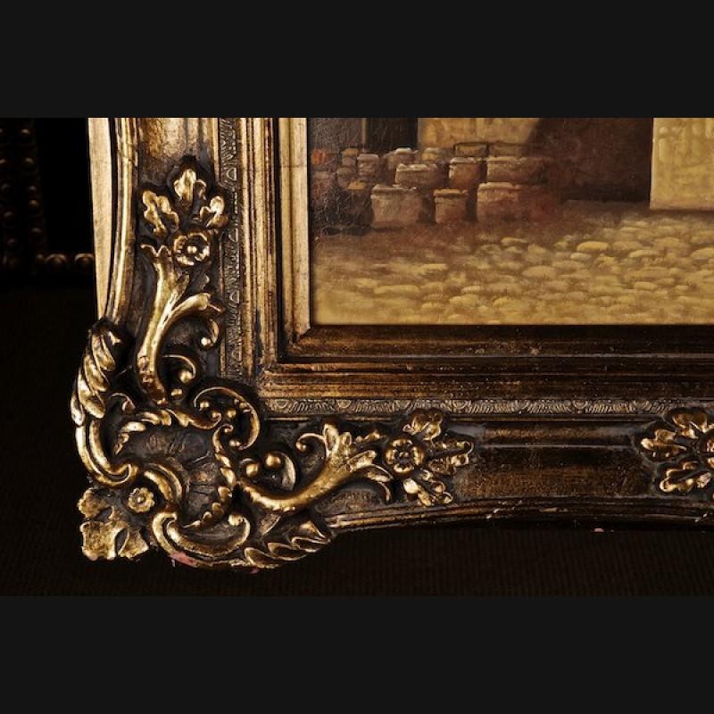 Pittura ad olio vivente del 20° secolo: Café ad Adalia, Turchia asiatica in vendita 1