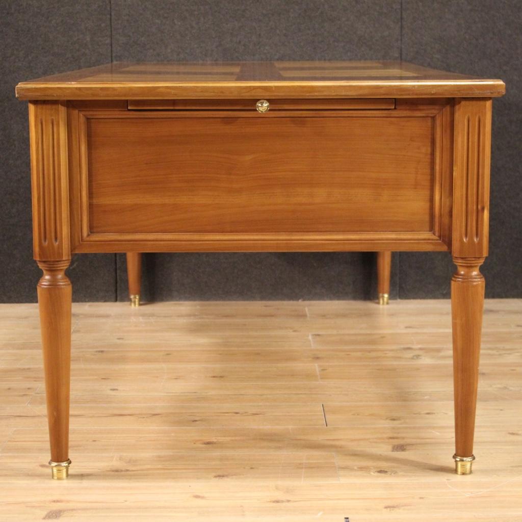20. Jahrhundert Wohnzimmer Kirschbaum und Obstholz Französisch Schreibtisch, 1960 im Angebot 5