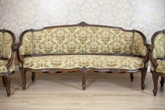 Rococo Revival Walnut Living Room Set From the Early 20th Century - 3 Pieces