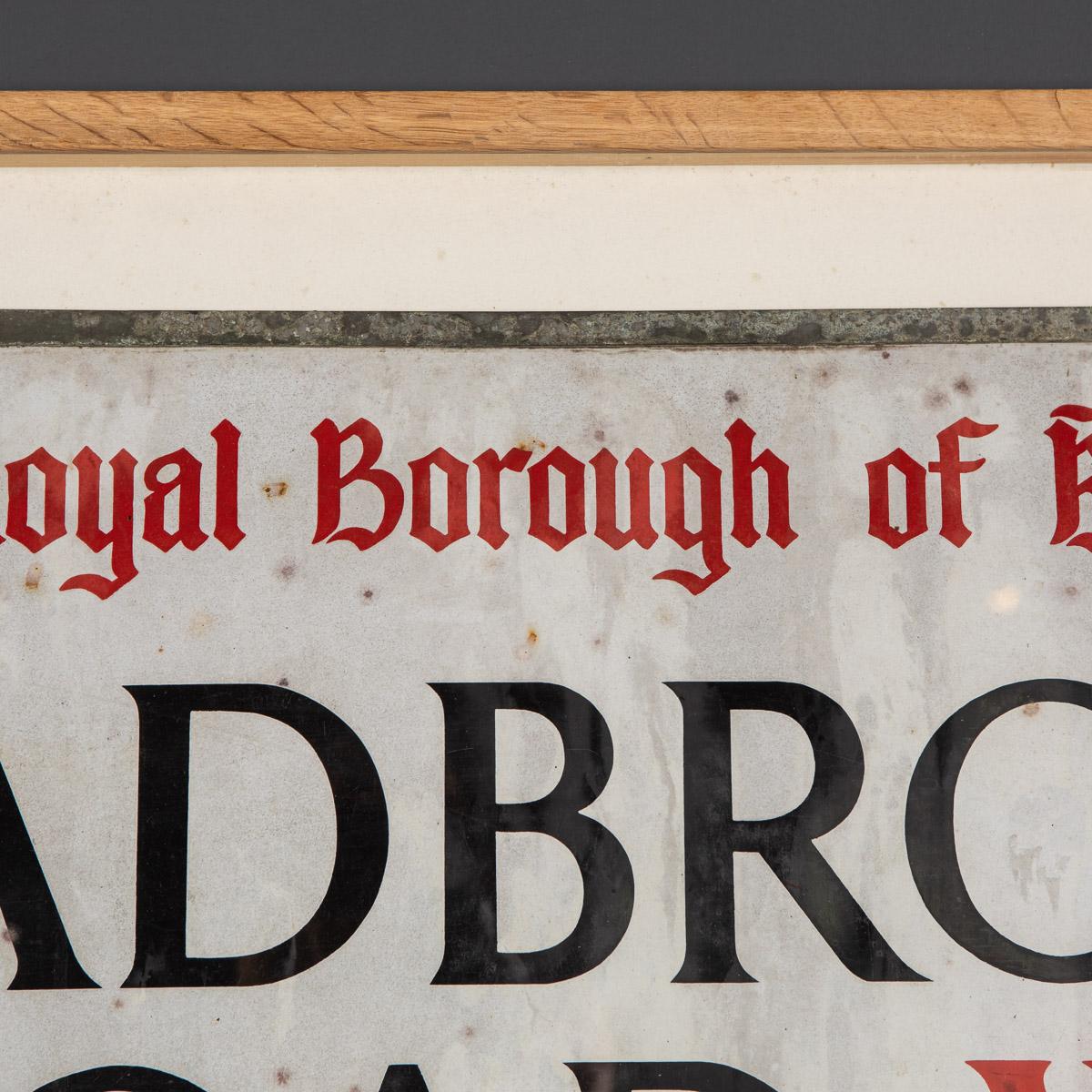 20th Century London Enamelled Street Sign, Ladbroke Rd W11, 1900s 2