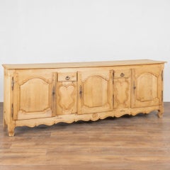 20th Century Long Bleached Oak Sideboard Buffet from Belgium