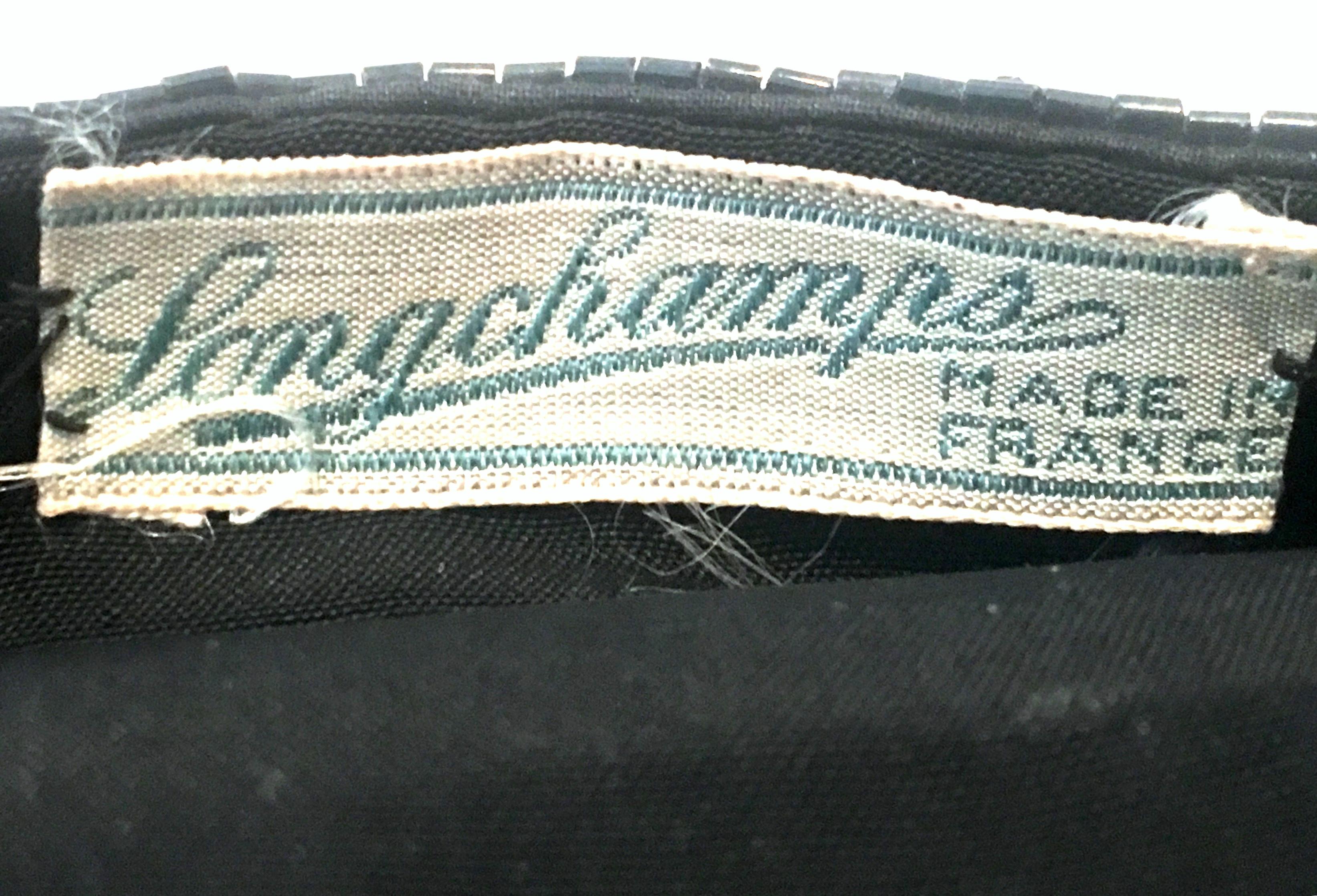 20th Century Longchamps France Art Deco Glass Beaded Belt Loop Evening Bag 2