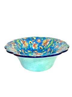 Longwy Ovale emaillierte Schale des 20. Jahrhunderts, Frankreich