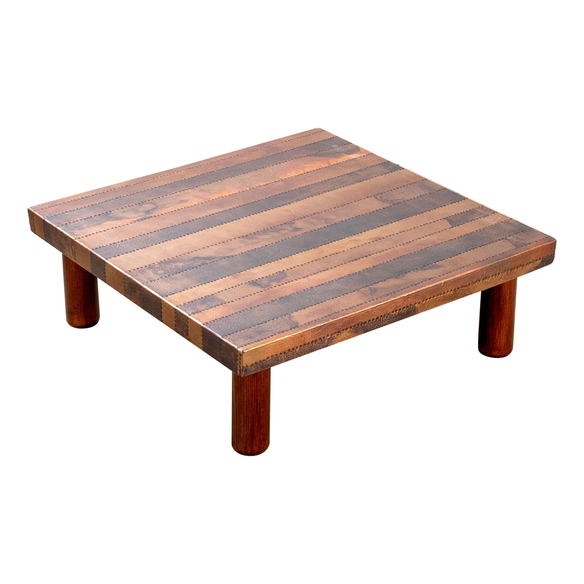 20th Century, Lorenzo Burchiellaro Copper Coffee Table 70s