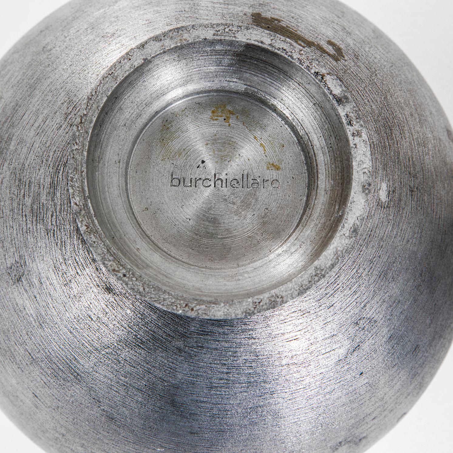 Mid-20th Century 20th Century Lorenzo Burchiellaro Pair of Vase in Aluminium of '60s For Sale
