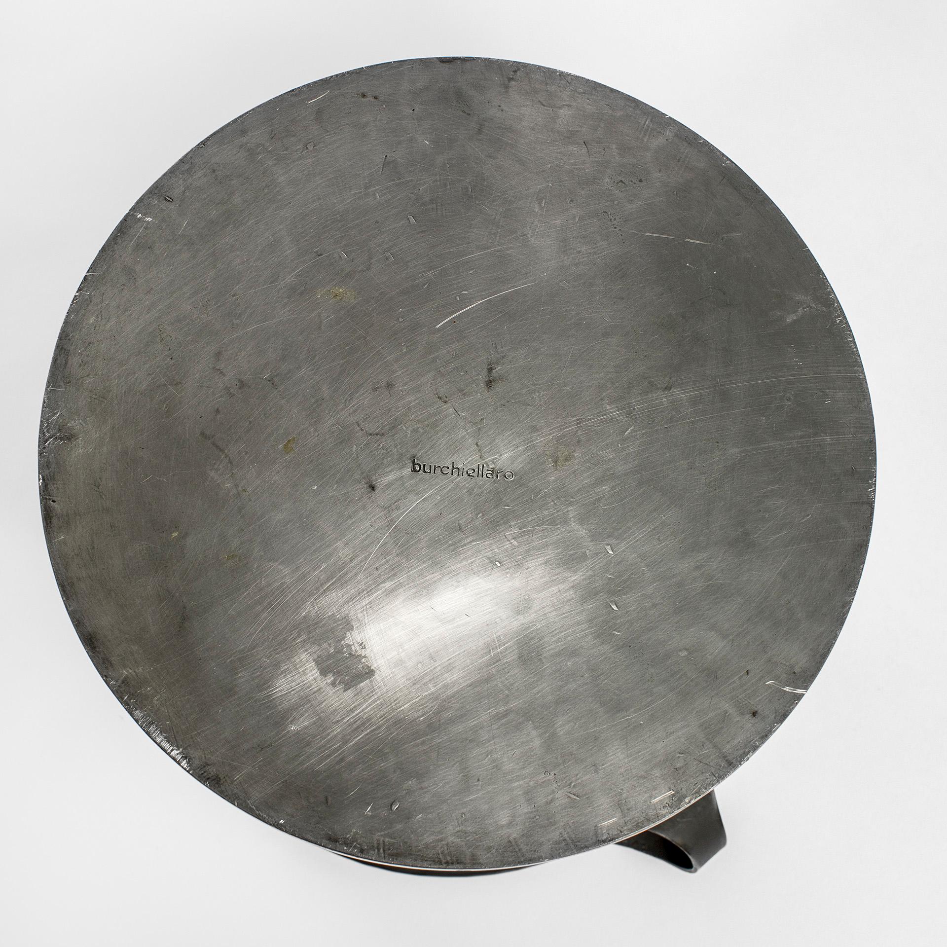 20th Century Lorenzo Burchiellaro Pewter Ice Basket, 60s For Sale 1