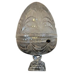 Vintage 20th century Lorraine Crystal Champagne egg Cave, 1980s