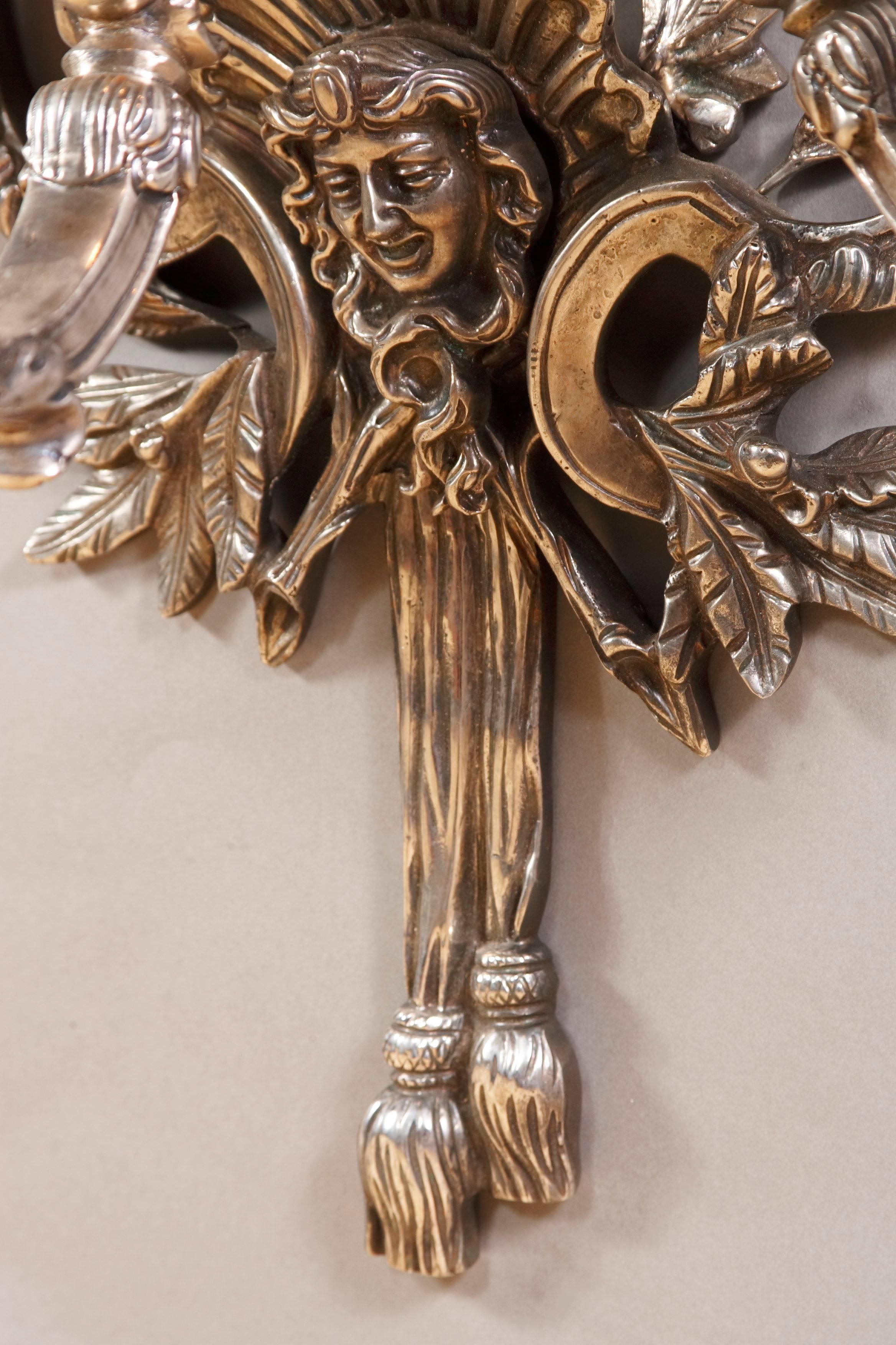 20th Century Louis XVI Style Five-Flamed-Light Applique For Sale 1