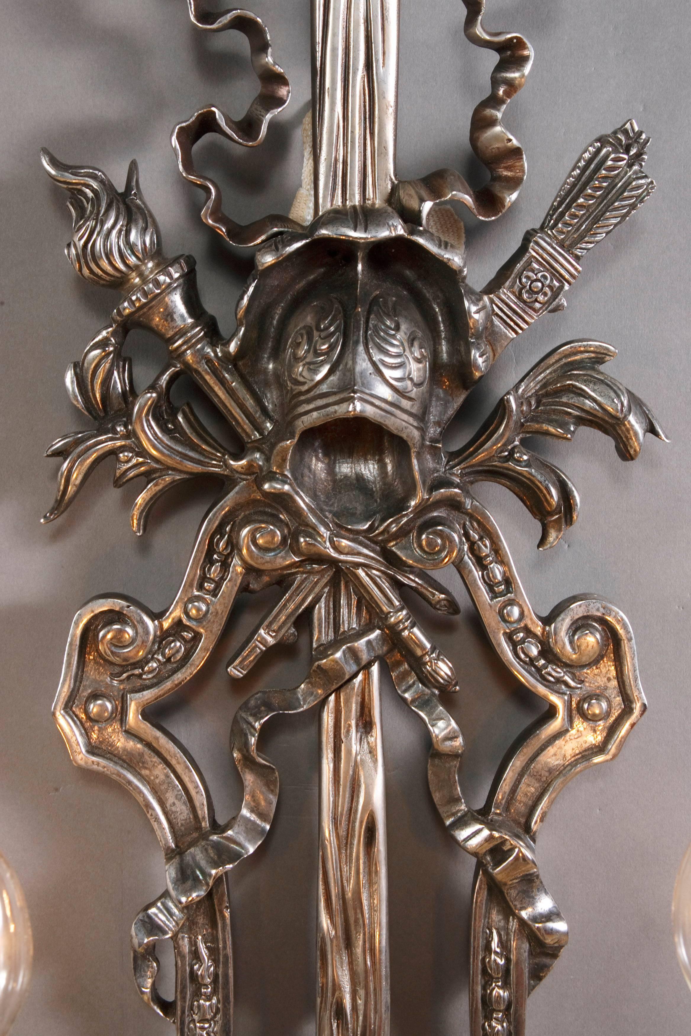 Aplique de cinco luces estilo Luis XVI del siglo XX en venta 3