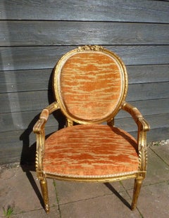 20th Century Louis Seize Gilded Chairs