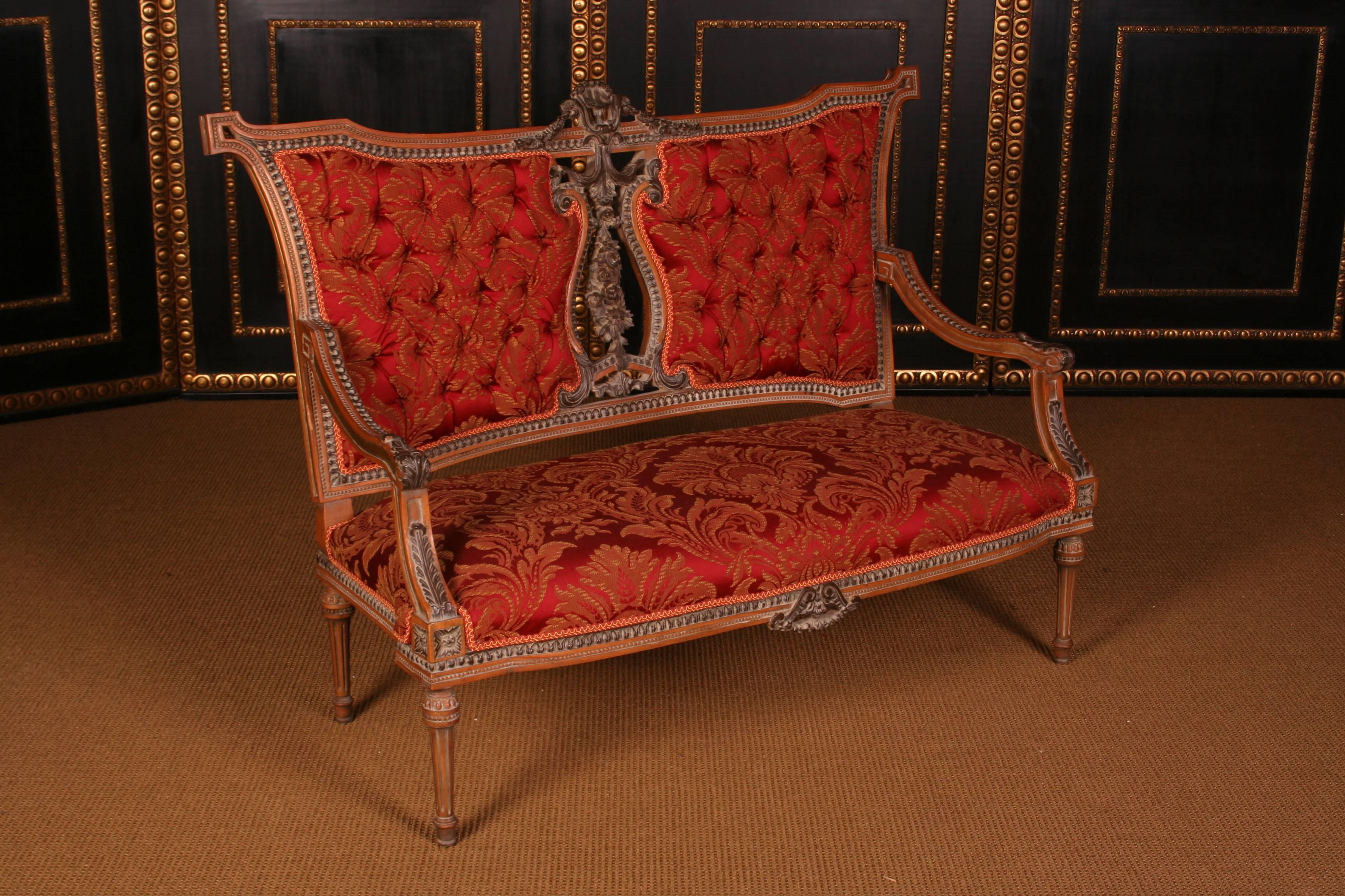 Louis XVI Groupe de sièges de mobilier français de style Louis Seize du 20ème siècle en vente