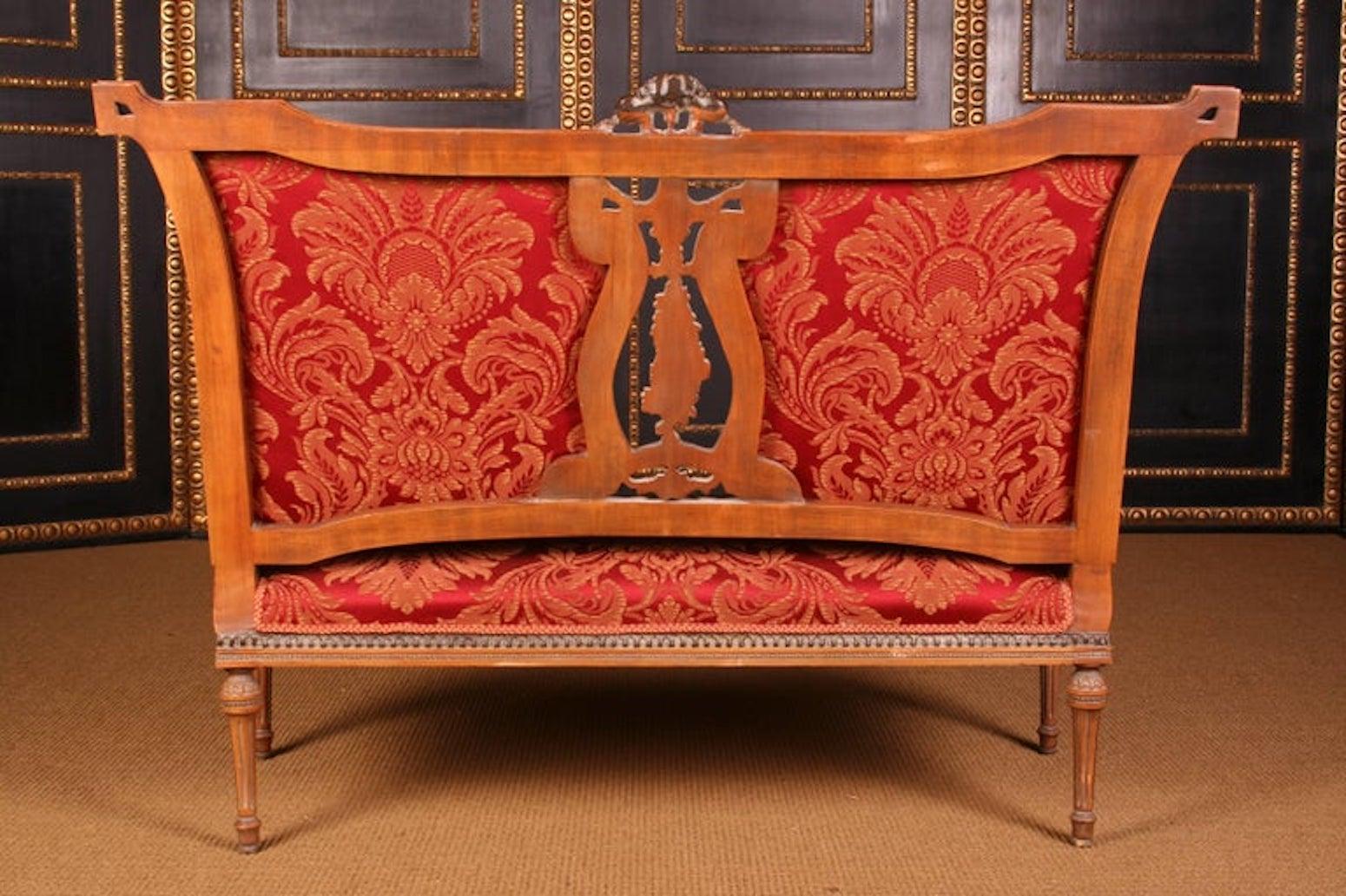 20ième siècle Groupe de sièges de Garniture française de style Louis Seize du 20ème siècle en vente