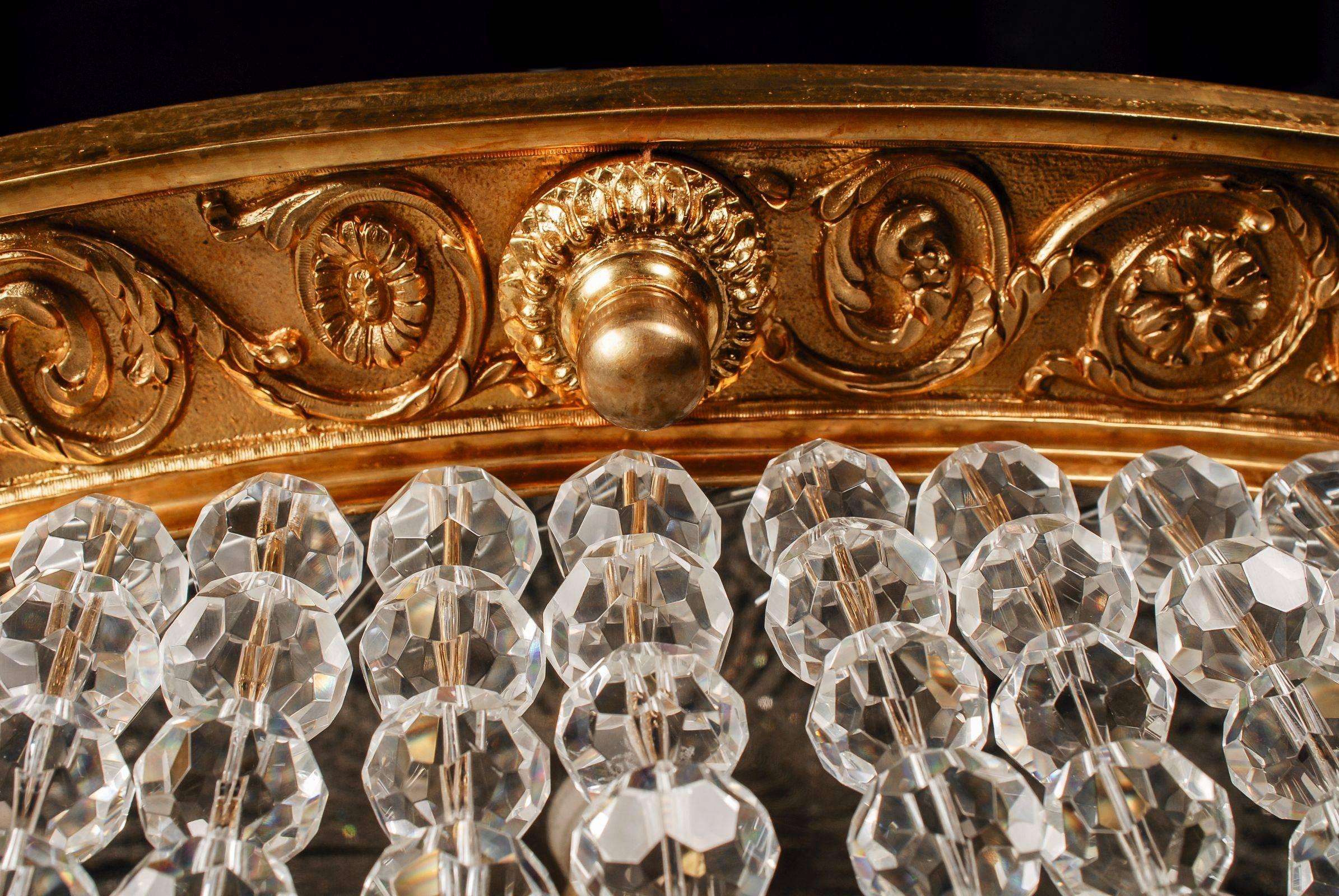 Louis XVI 20th Century Louis Seize Style Oval Ceiling Lamp or Plafonière