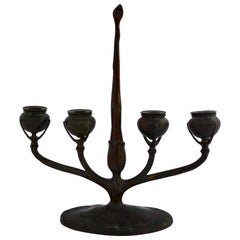 20th Century Louis Tiffany Bronze Candlestick