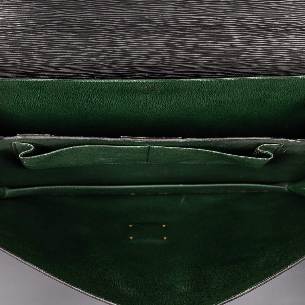 20th Century Louis Vuitton Black Epi Leather Document Case, Made In France c1990 For Sale 5