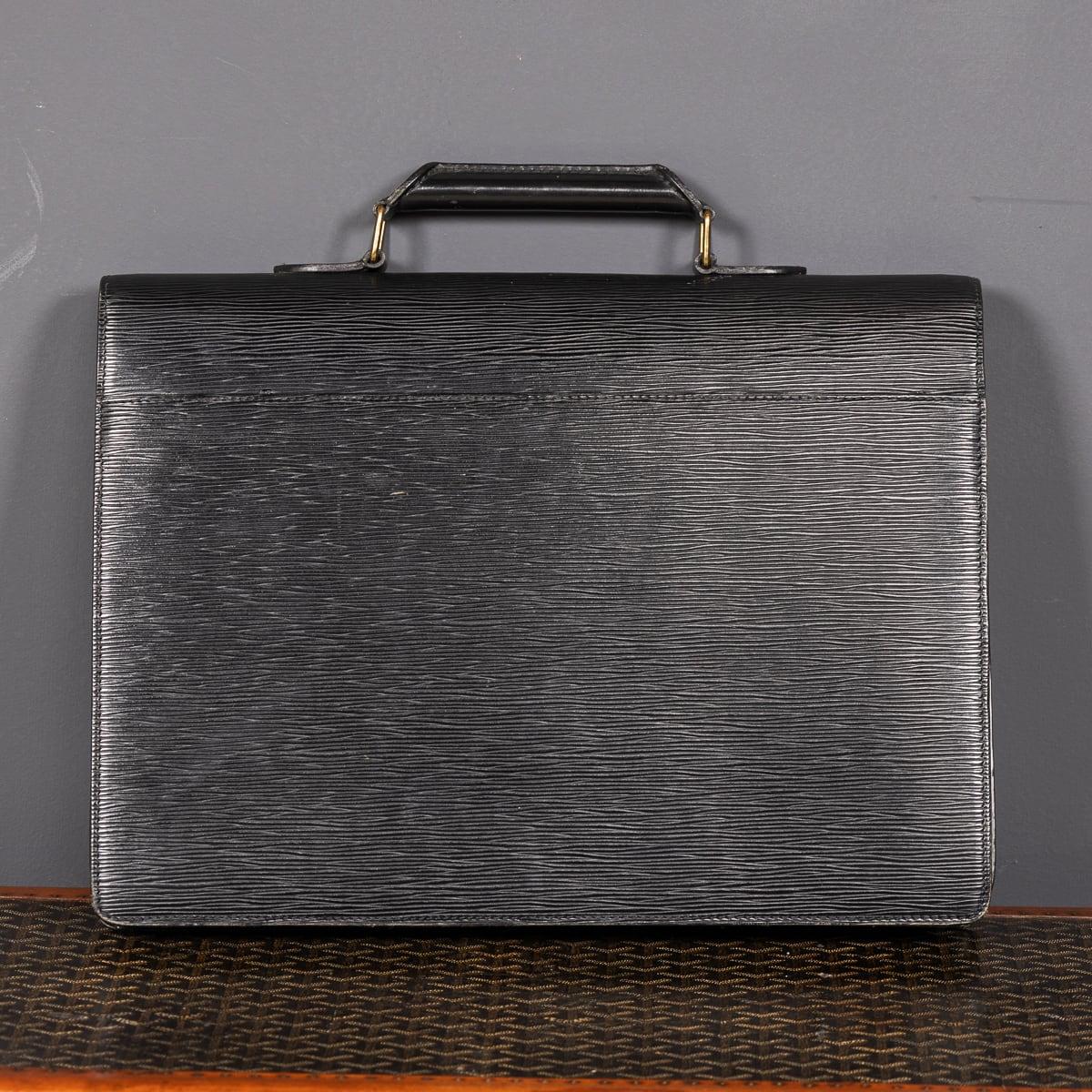 Other 20th Century Louis Vuitton Black Epi Leather Document Case, Made In France c1990 For Sale