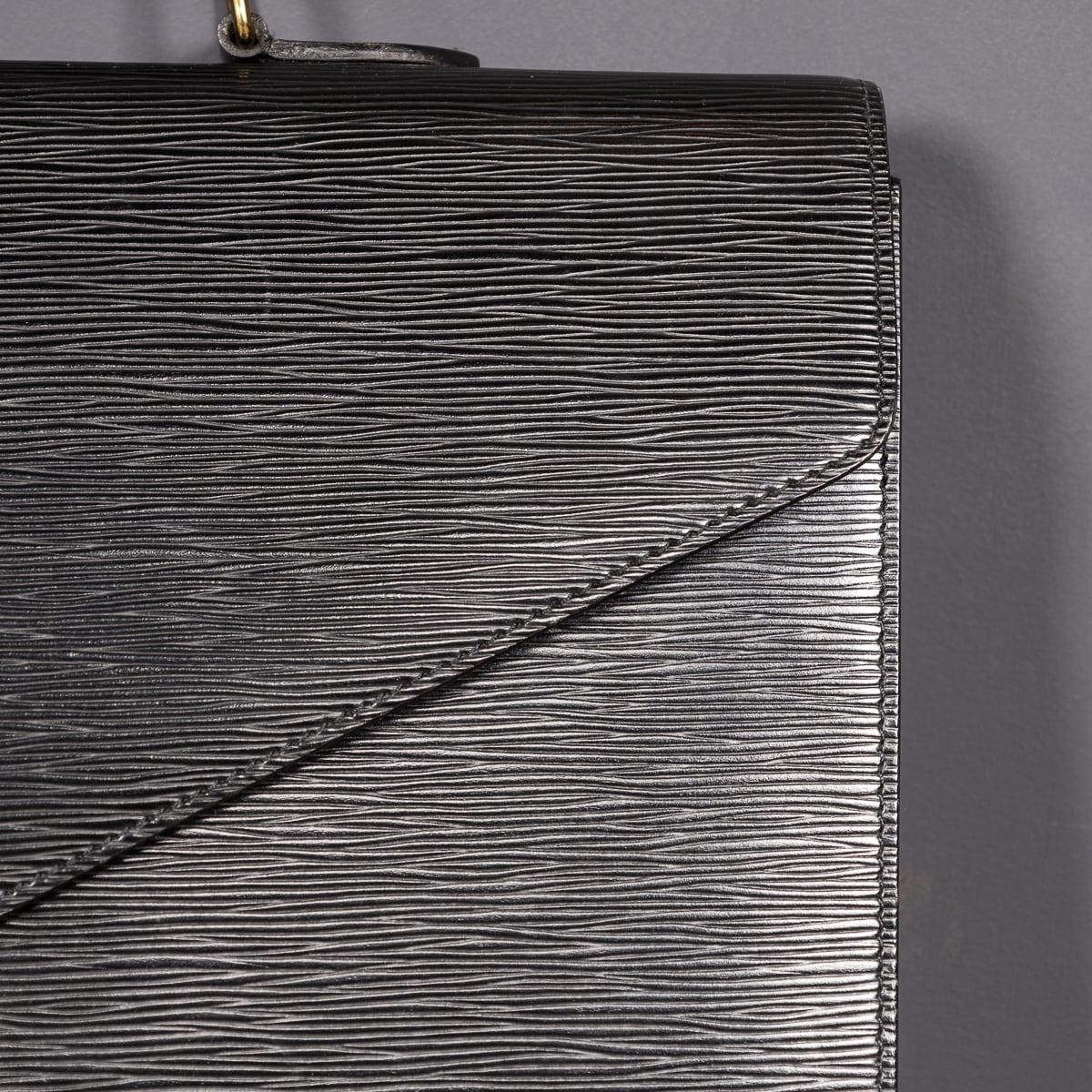 20th Century Louis Vuitton Black Epi Leather Document Case, Made In France c1990 For Sale 3