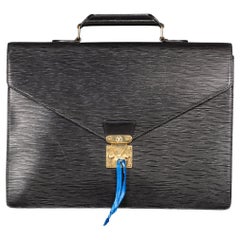 Schwarzes Epi-Leder- Dokumentenkoffer von Louis Vuitton aus dem 20. Jahrhundert, hergestellt in Frankreich um 1990