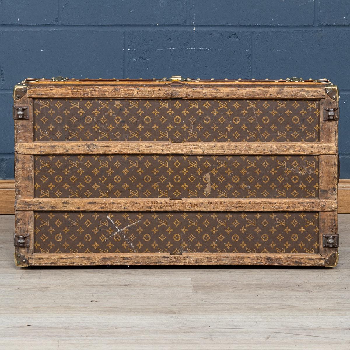 Brass 20th Century Louis Vuitton Cabin Trunk In Monogram Canvas, France c.1930 For Sale