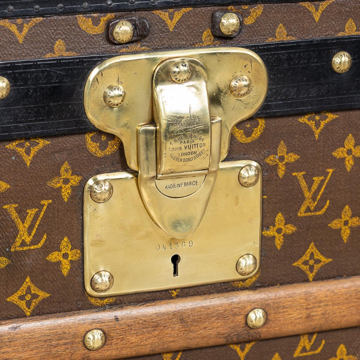 Louis Vuitton Courier-Truhe des 20. Jahrhunderts aus Monogramm-Leinwand, Frankreich um 1910 im Angebot 5