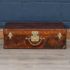 20th Century Louis Vuitton Cow Hide Suitcase, France c.1920