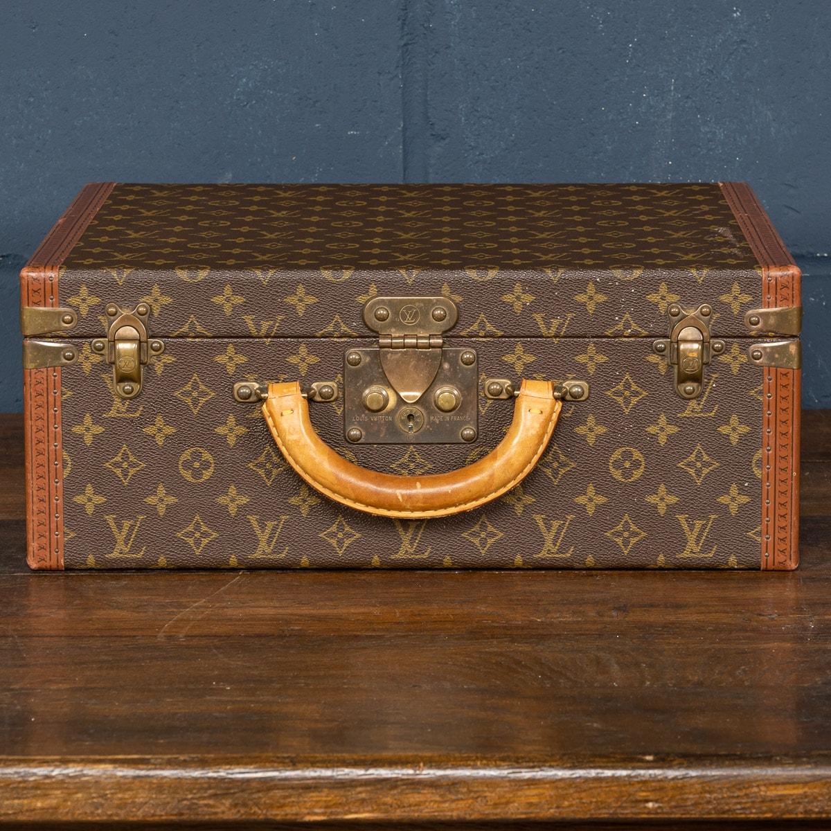 A beautiful Louis Vuitton briefcase made in the latter part of the last century, edging with 