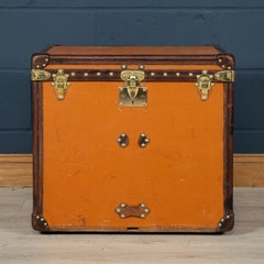 Coffre à chapeau Louis Vuitton du 20e siècle en toile orange "Vuittonite", vers 1900