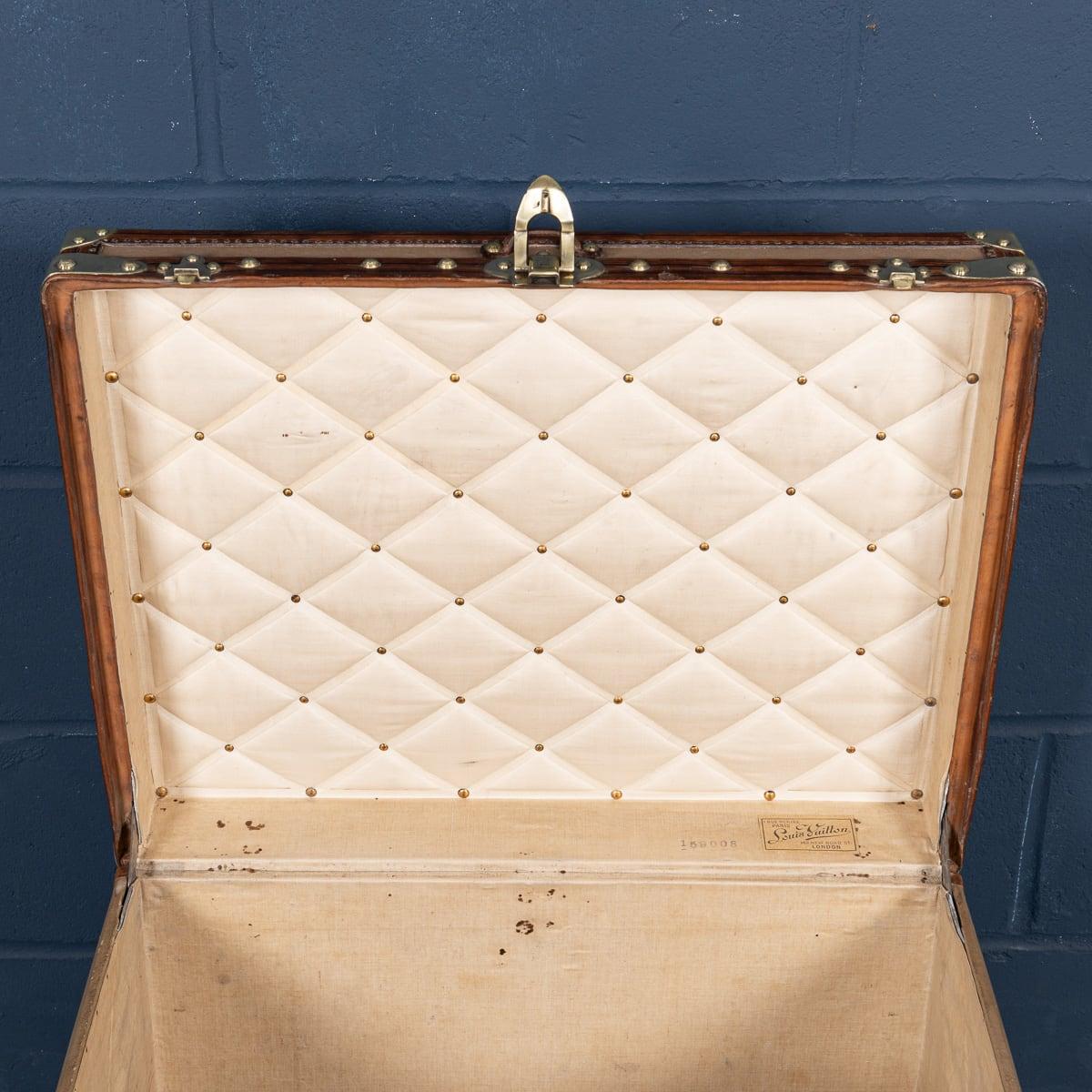 Louis Vuitton-Huttruhe des 20. Jahrhunderts aus seltenem „Vuittonite“-Leinwand, Frankreich um 1900 im Angebot 5
