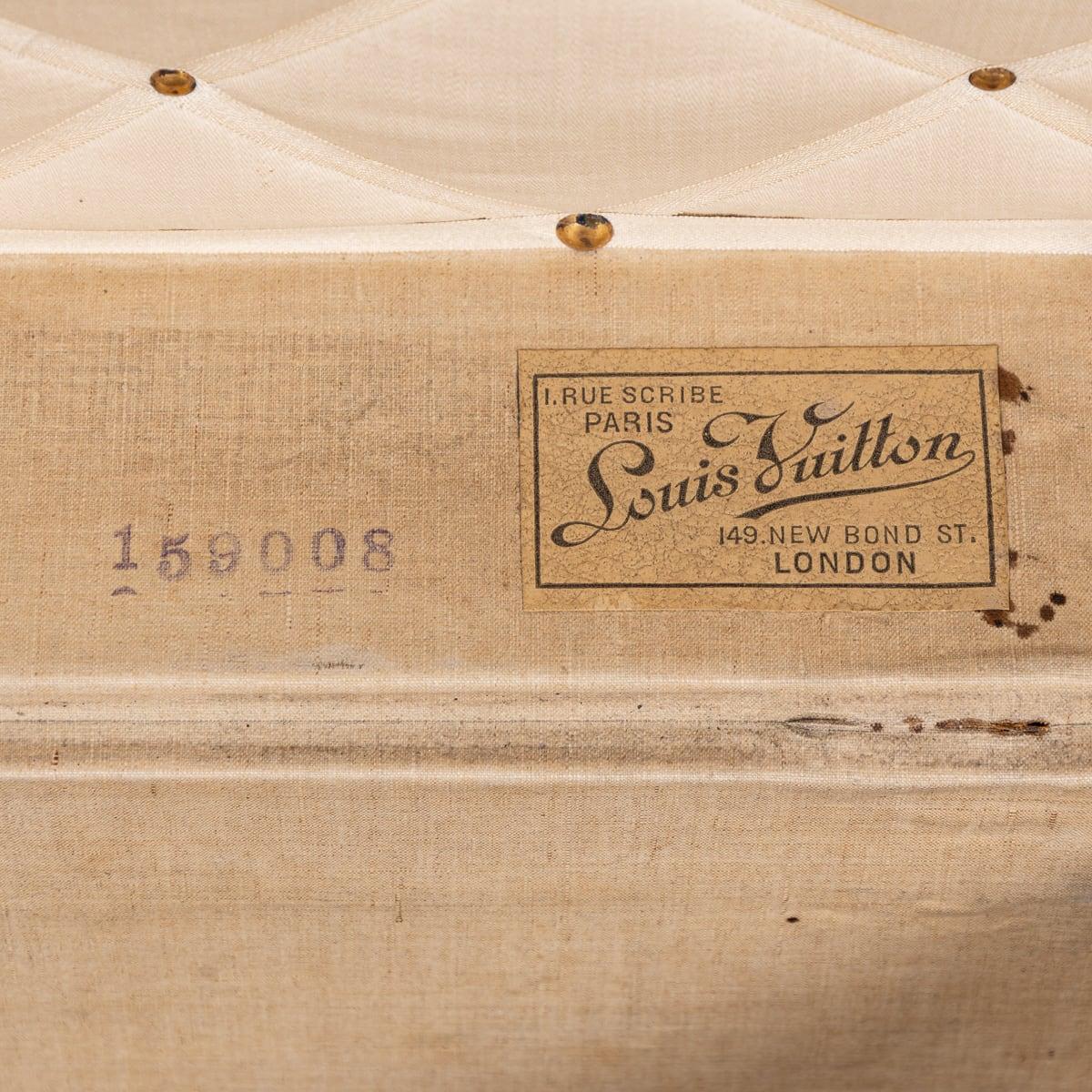 Louis Vuitton-Huttruhe des 20. Jahrhunderts aus seltenem „Vuittonite“-Leinwand, Frankreich um 1900 im Angebot 9