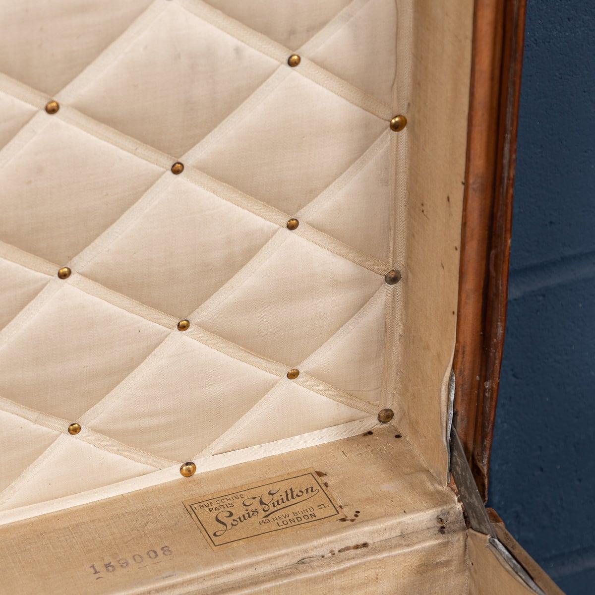 Louis Vuitton-Huttruhe des 20. Jahrhunderts aus seltenem „Vuittonite“-Leinwand, Frankreich um 1900 im Angebot 11