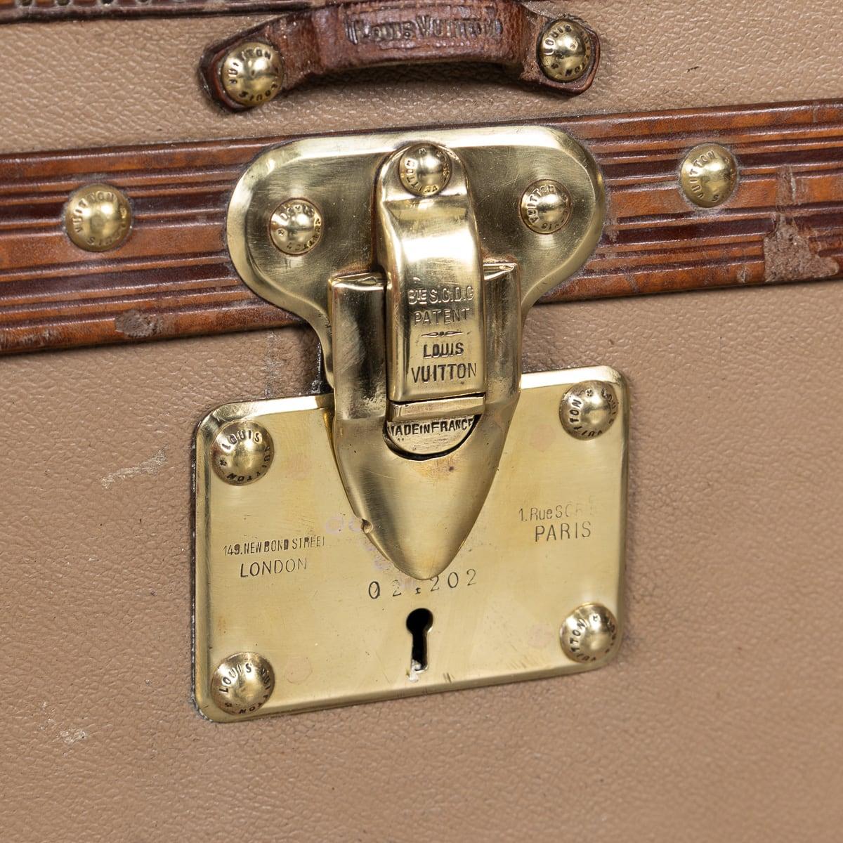 Louis Vuitton-Huttruhe des 20. Jahrhunderts aus seltenem „Vuittonite“-Leinwand, Frankreich um 1900 im Angebot 13