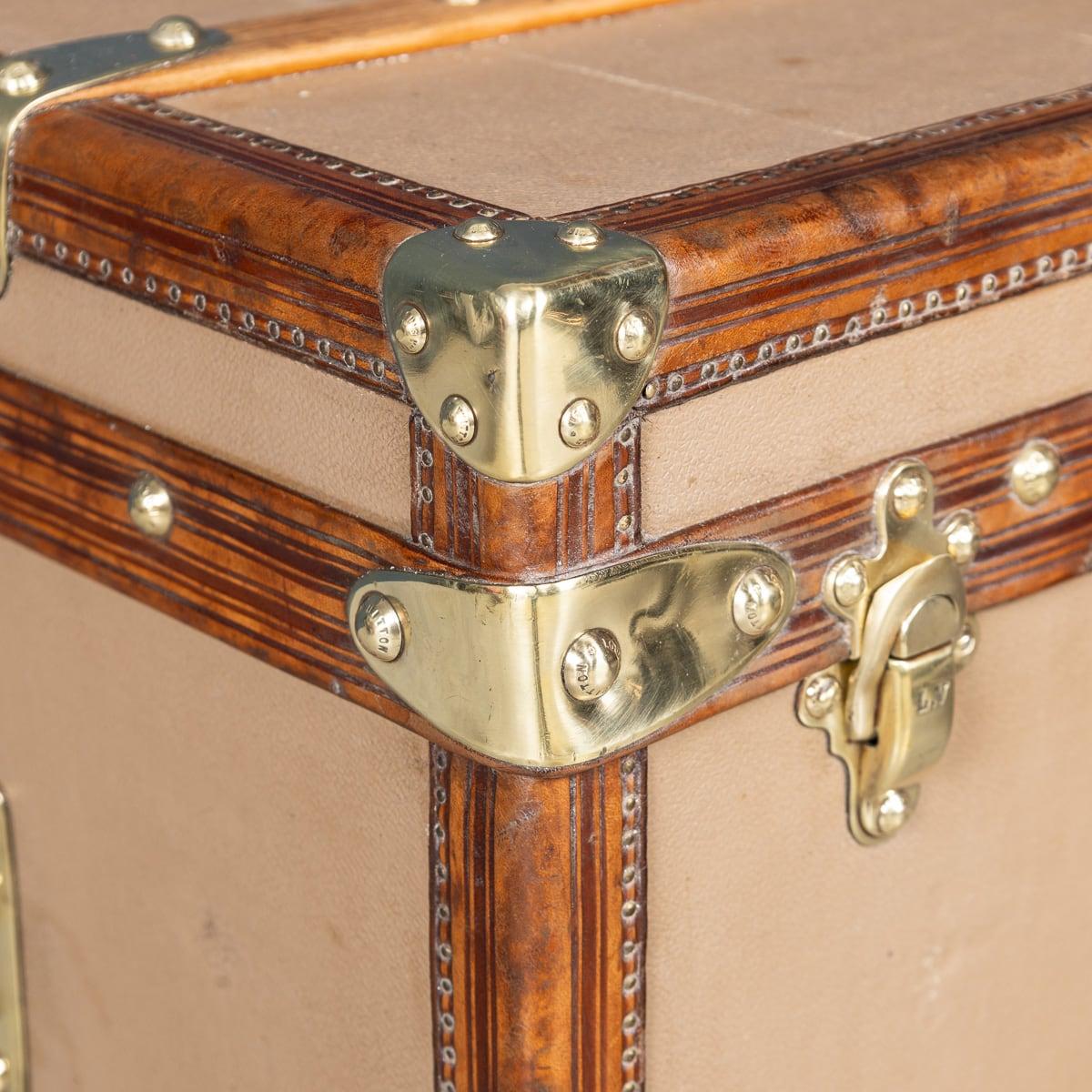 Louis Vuitton-Huttruhe des 20. Jahrhunderts aus seltenem „Vuittonite“-Leinwand, Frankreich um 1900 im Angebot 14