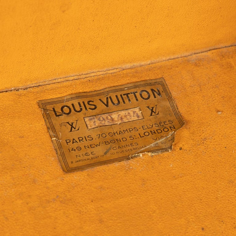 ANTIQUE 20thC LOUIS VUITTON LEATHER WARDROBE TRUNK, PARIS c.1900