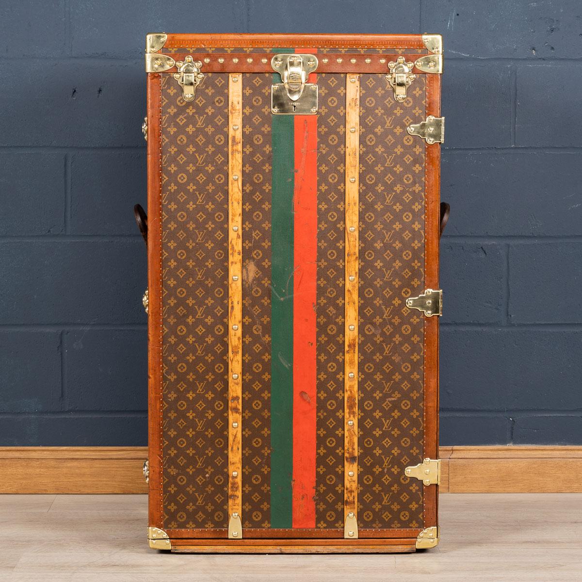 Antique 20th century wonderful Louis Vuitton “Lily Pons” trunk dating to the circa 1930s covered in monogram canvas, brass hardware and lozine leather trim. This type of trunk was named after the famous French actress and opera star Alice Josephine