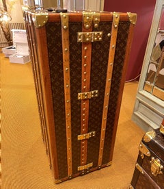 20th Century Louis Vuitton Malle Armoire Trunk Monogram Canvas, Paris c. 1914