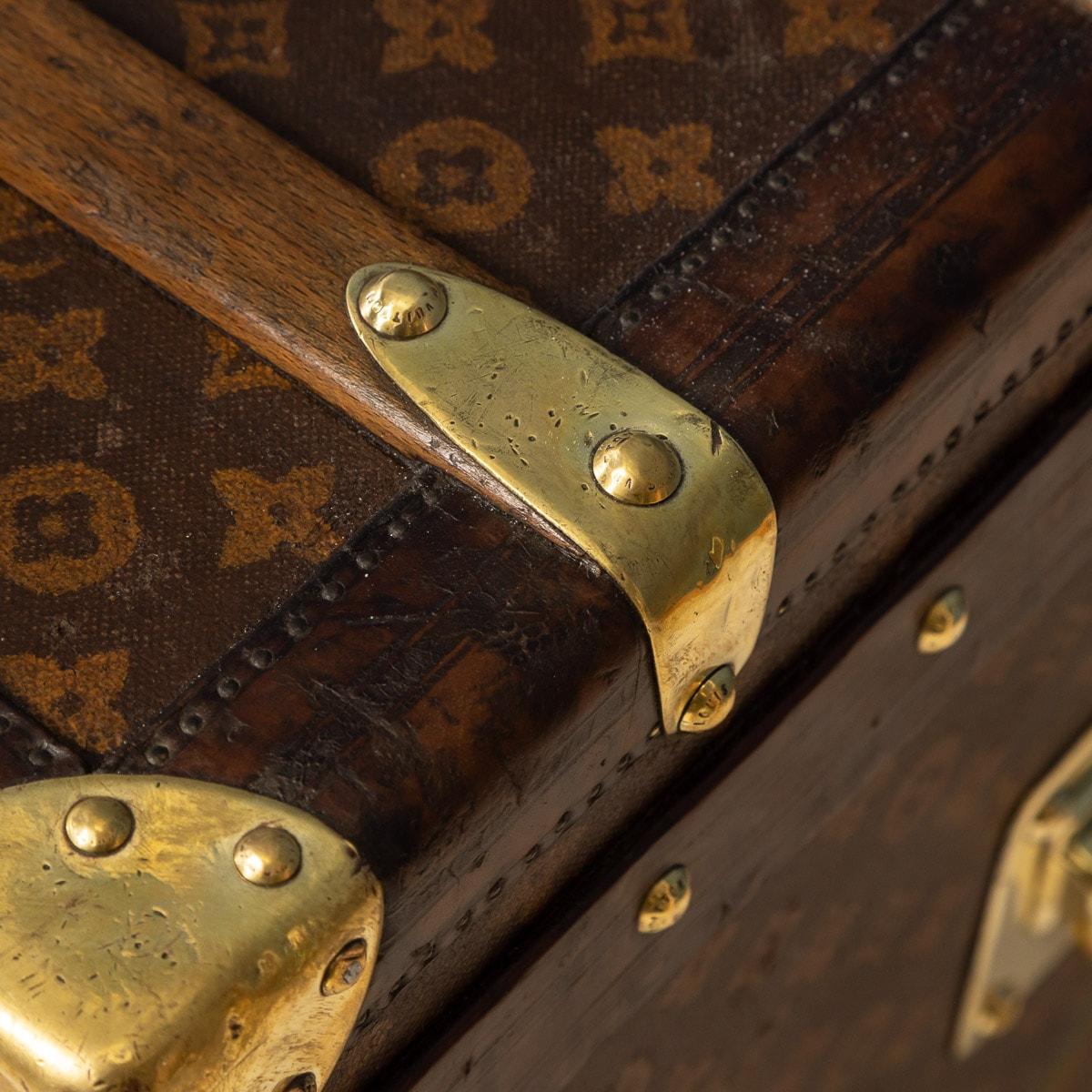 Louis Vuitton „Malle Haute“ des 20. Jahrhunderts aus Monogramm-Leinwand, Frankreich, um 1910 im Angebot 9