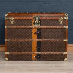 20th Century Louis Vuitton "Malle Haute" Trunk in Monogram Canvas, Paris