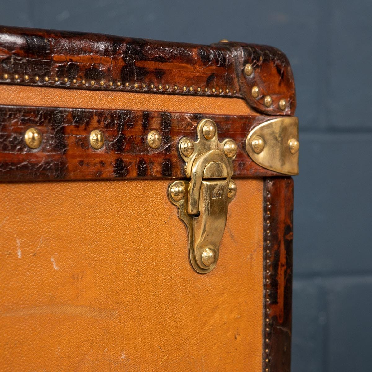 20th Century Louis Vuitton Malle Haute Trunk Orange 