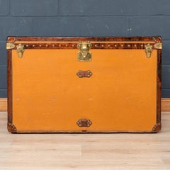 20th Century Louis Vuitton Malle Haute Trunk Orange "Vuittonite" Canvas, c.1900