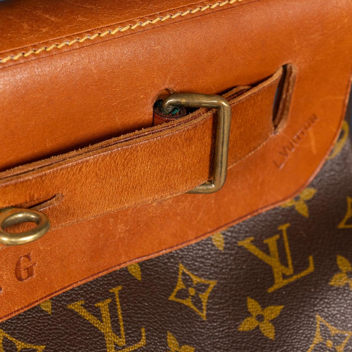 Bolso Steamer 35 Louis Vuitton del siglo XX en lona con monograma, Made In France en venta 5