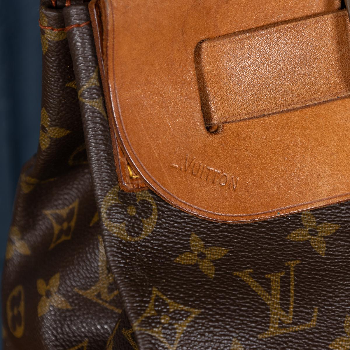 Louis Vuitton Steamer 35 Tasche aus Segeltuch mit Monogramm aus dem 20. Jahrhundert, hergestellt in Frankreich im Angebot 5