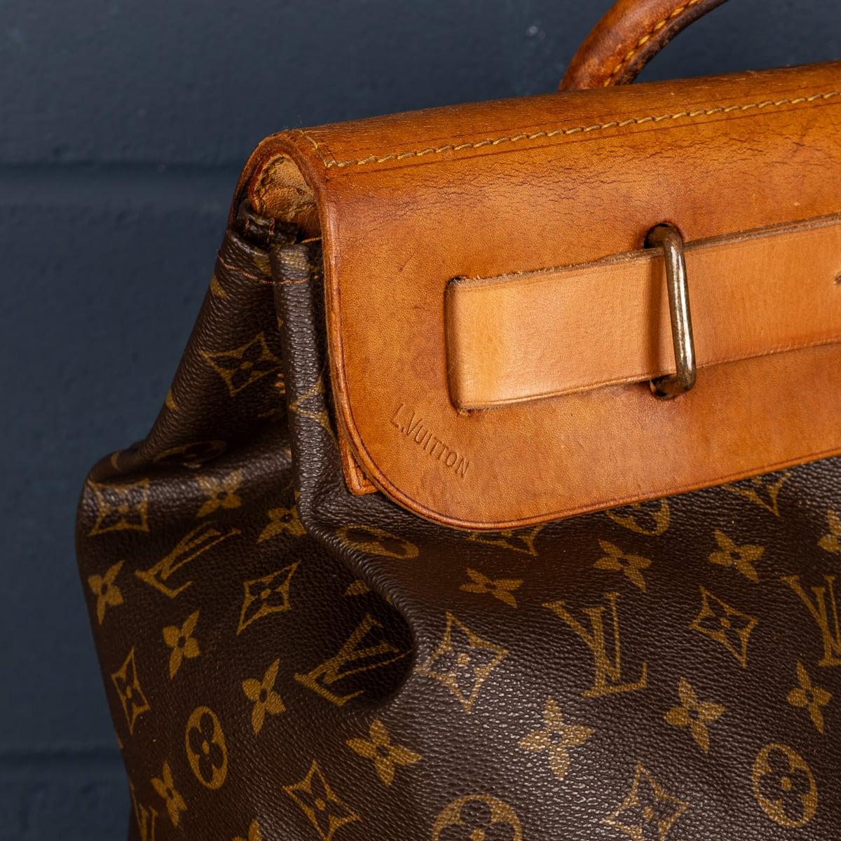 20th Century Louis Vuitton Steamer 35 Bag In Monogram Canvas, Made In France For Sale 6