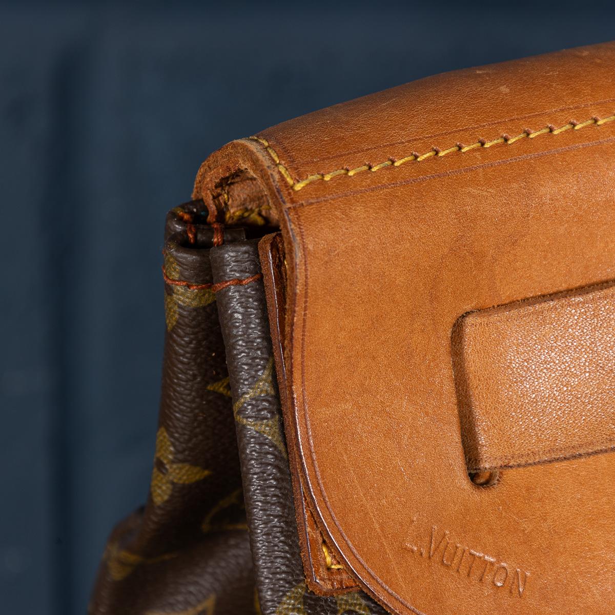 Louis Vuitton Steamer 35 Tasche aus Segeltuch mit Monogramm aus dem 20. Jahrhundert, hergestellt in Frankreich im Angebot 6