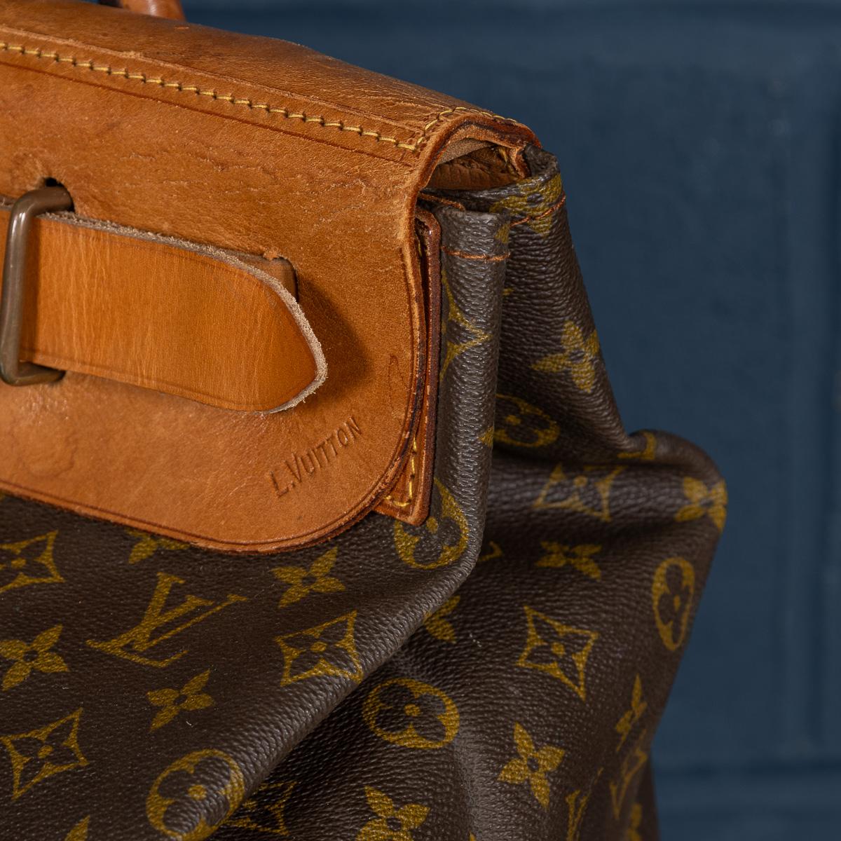Louis Vuitton Steamer 35 Tasche aus Segeltuch mit Monogramm aus dem 20. Jahrhundert, hergestellt in Frankreich im Angebot 9