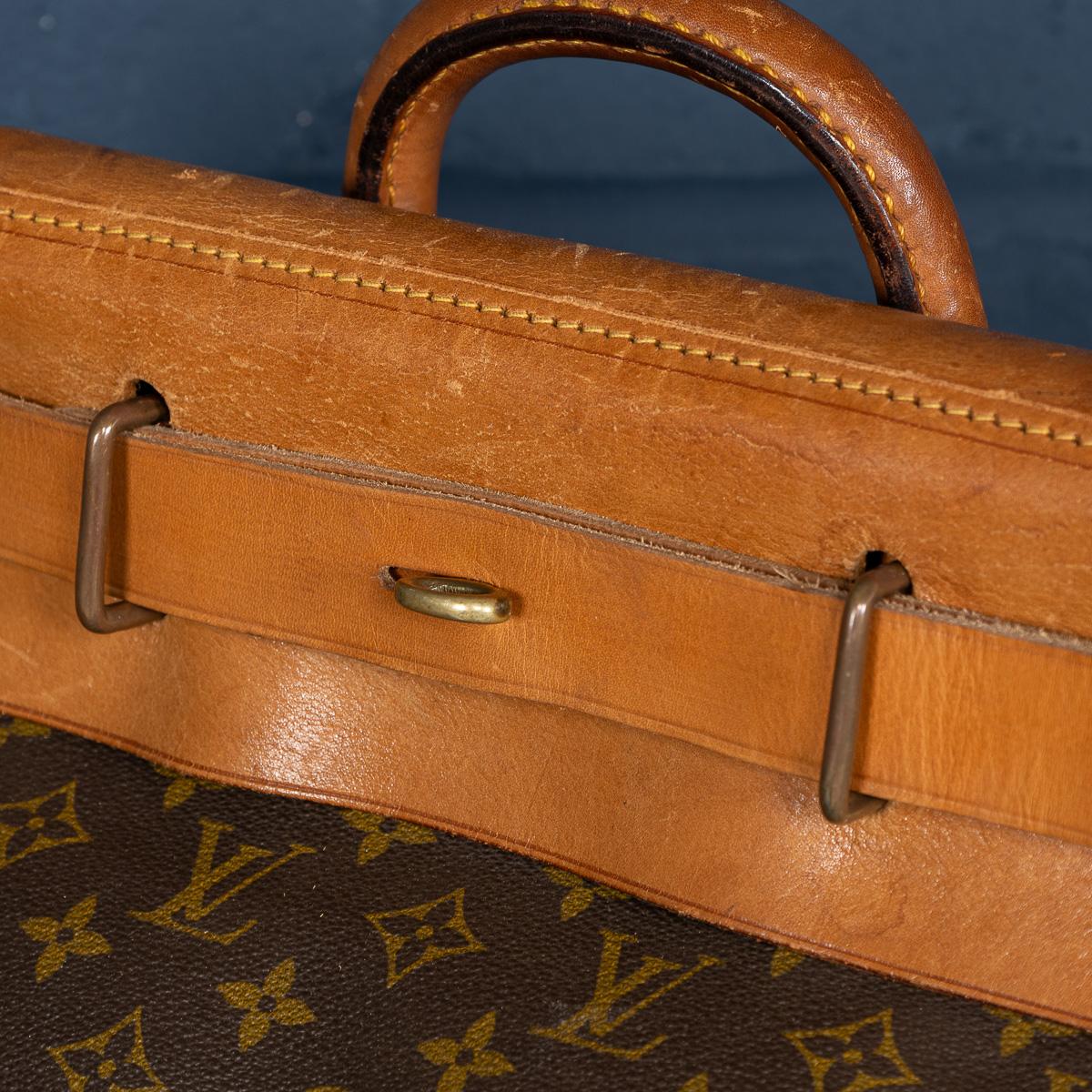 Louis Vuitton Steamer 35 Tasche aus Segeltuch mit Monogramm aus dem 20. Jahrhundert, hergestellt in Frankreich im Angebot 10