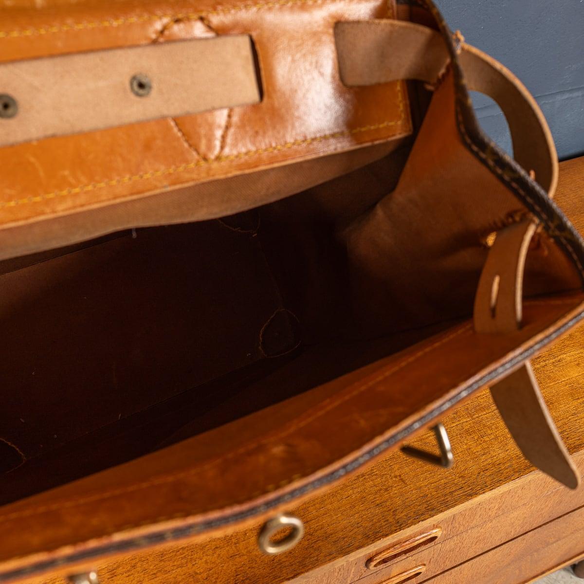 20th Century Louis Vuitton Steamer 35 Bag In Monogram Canvas, Made In France For Sale 12