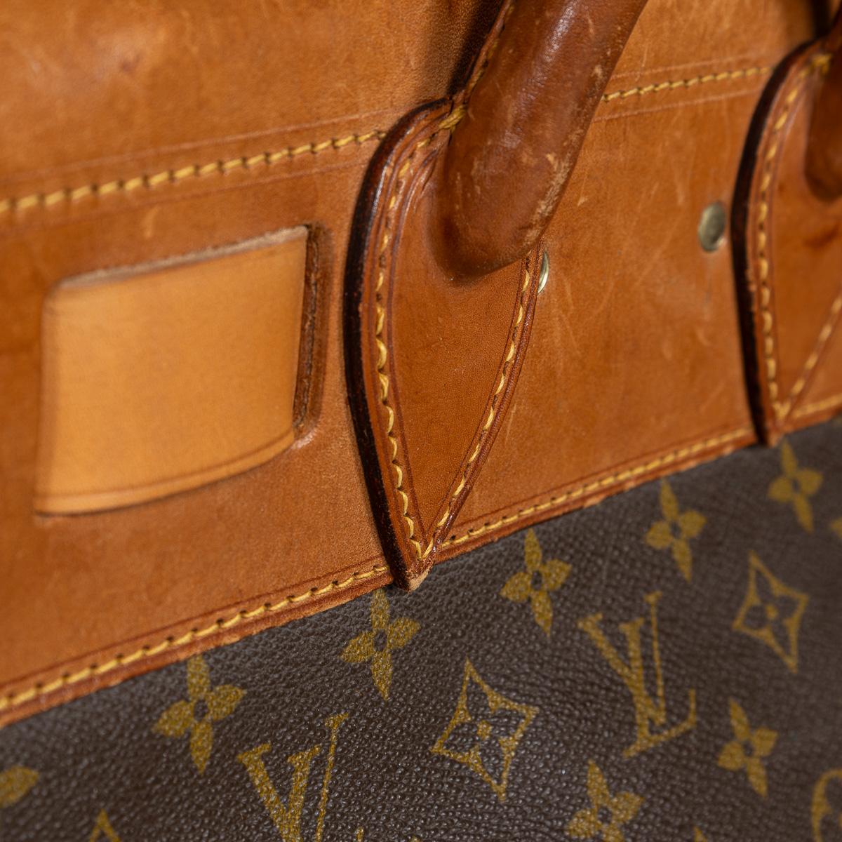 Louis Vuitton Steamer 35 Tasche aus Segeltuch mit Monogramm aus dem 20. Jahrhundert, hergestellt in Frankreich im Angebot 13