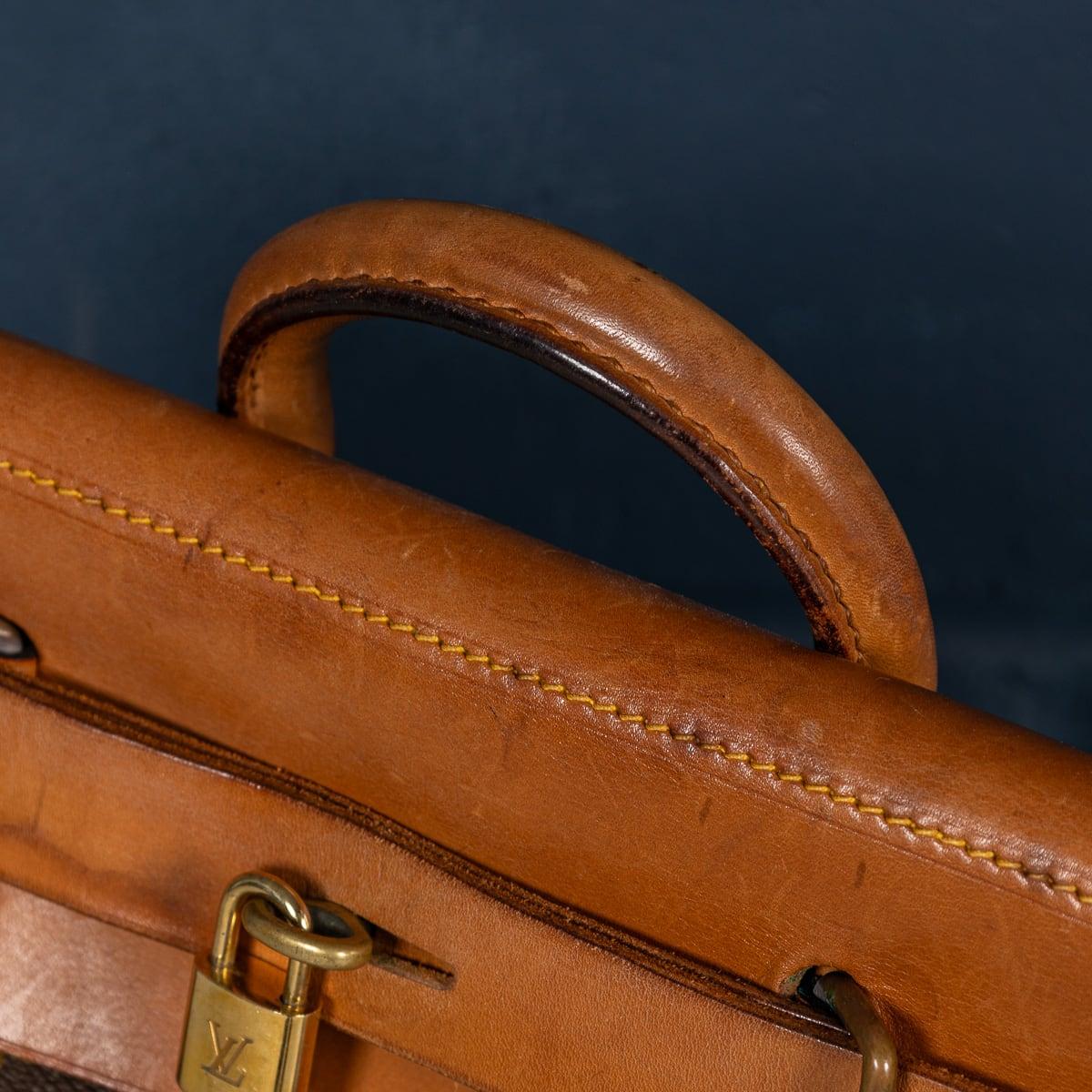 20th Century Louis Vuitton Steamer 35 Bag In Monogram Canvas, Made In France For Sale 14