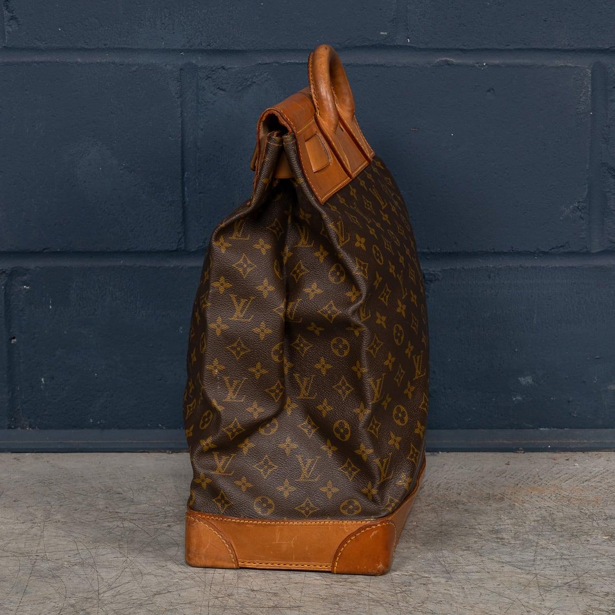Other 20th Century Louis Vuitton Steamer 35 Bag In Monogram Canvas, Made In France For Sale
